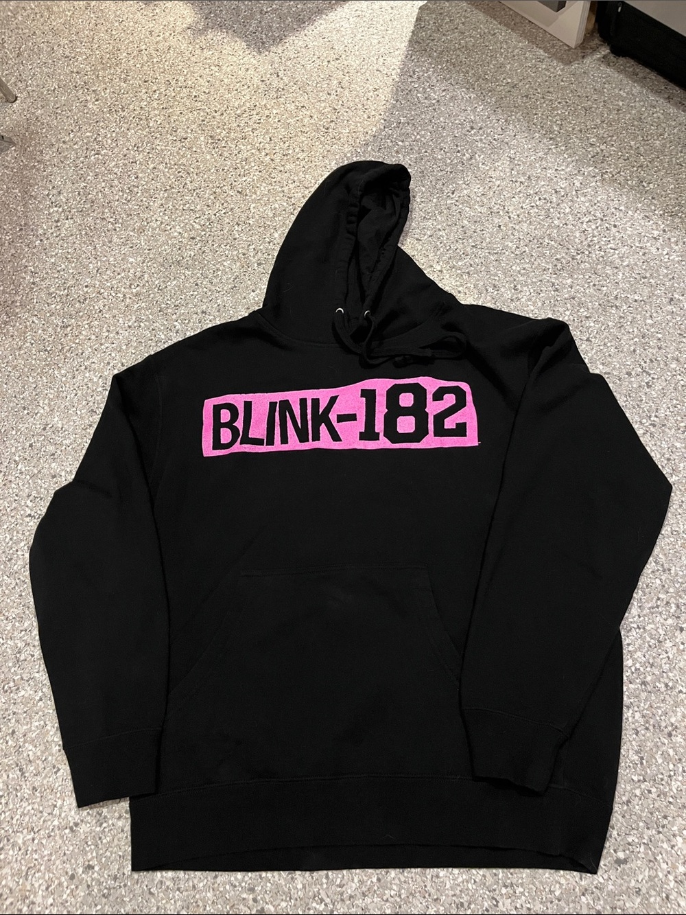 Blink-182 Black Hoodie with Pink Logo